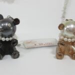 真珠の熊のペンダントトップ